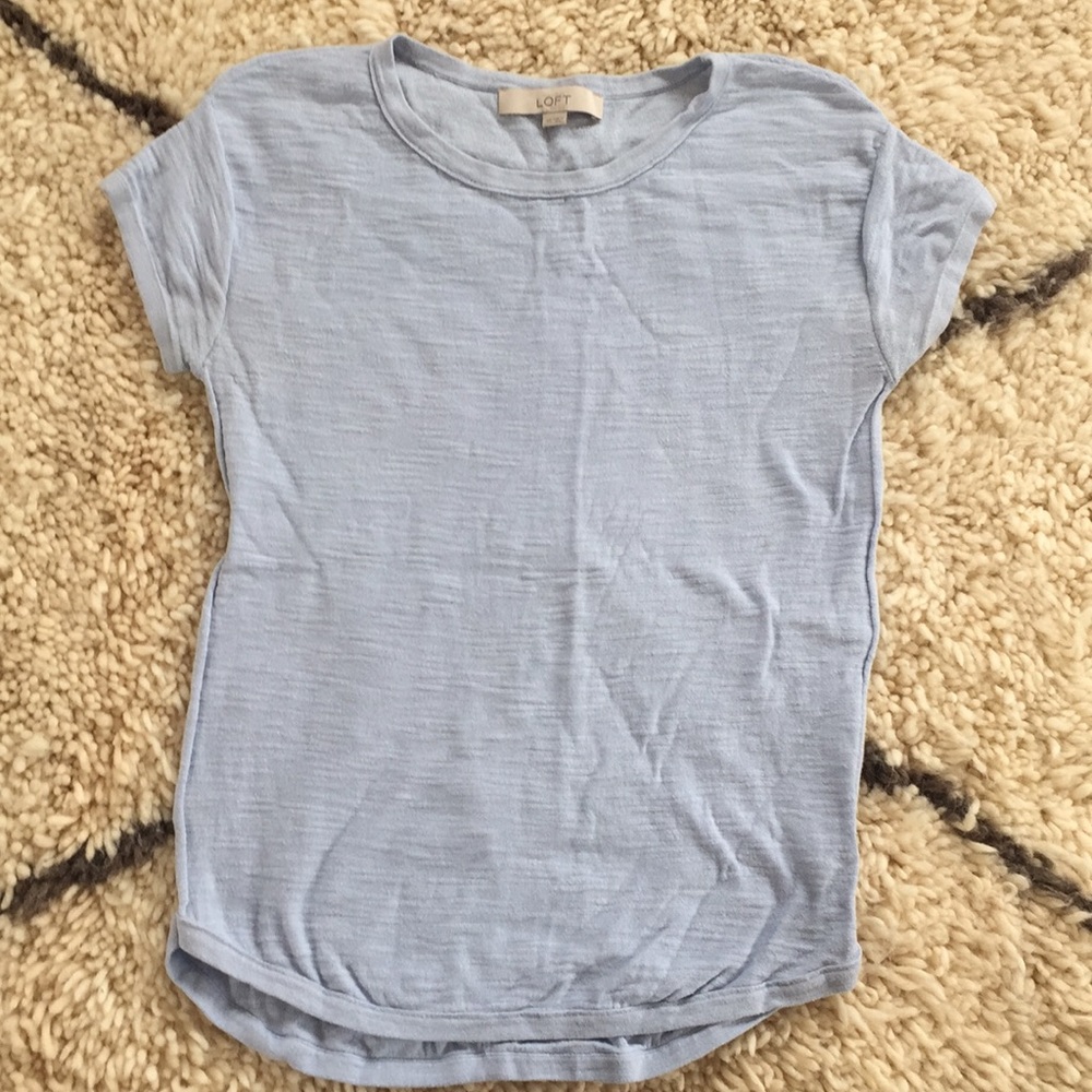 Loft Pale Blue Light Sweater Tee